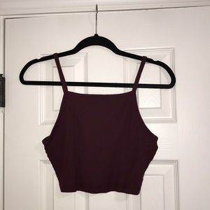 Maroon Crop Top